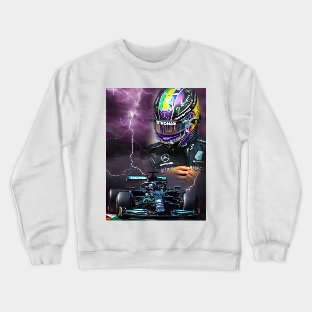 Like Thunder and Lightning - Lewis Hamilton Crewneck Sweatshirt by DeVerviers